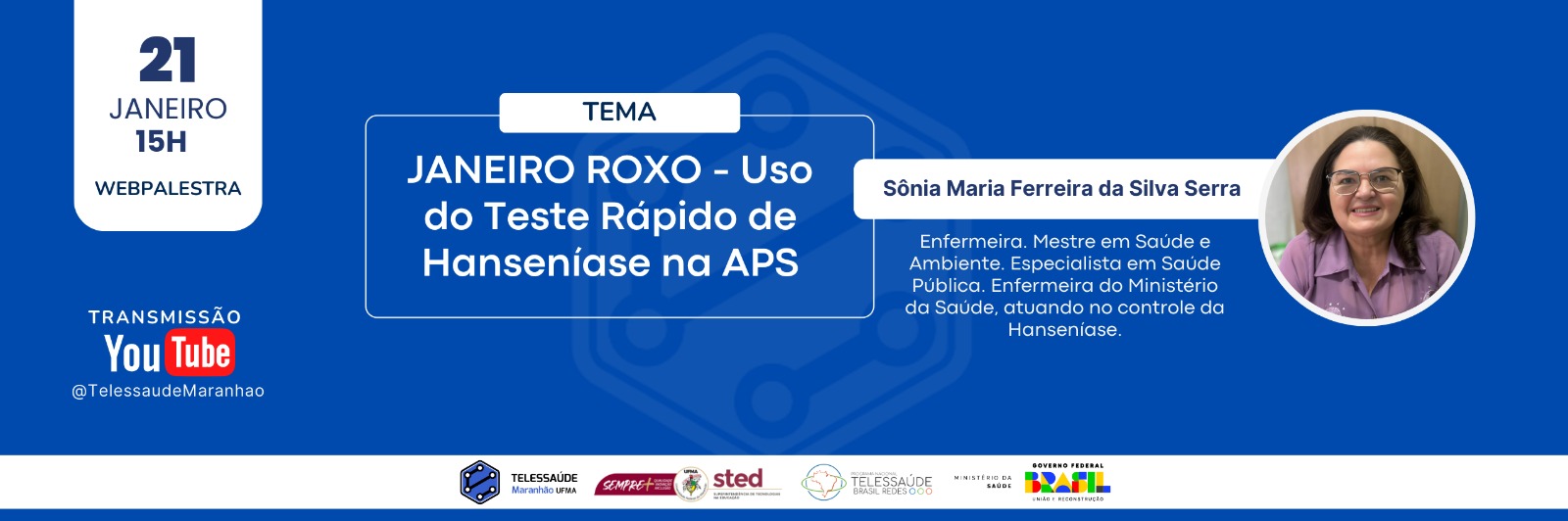 Webpalestra desta terça-feira debate “Uso do Teste Rápido de Hanseníase na APS”
