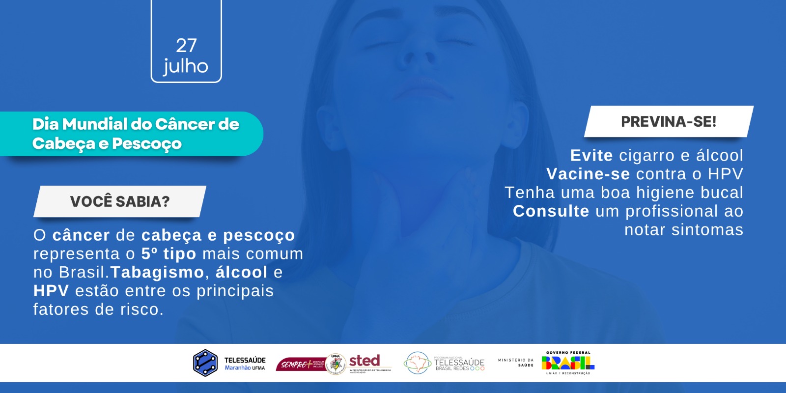 Dia Mundial de Conscientização do Câncer de Cabeça e Pescoço: um chamado de atenção à vida