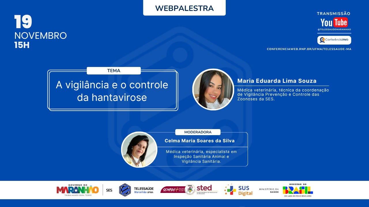 Webpalestra desta quarta-feira (19/11) fala sobre a vigilância e o controle da hantavirose